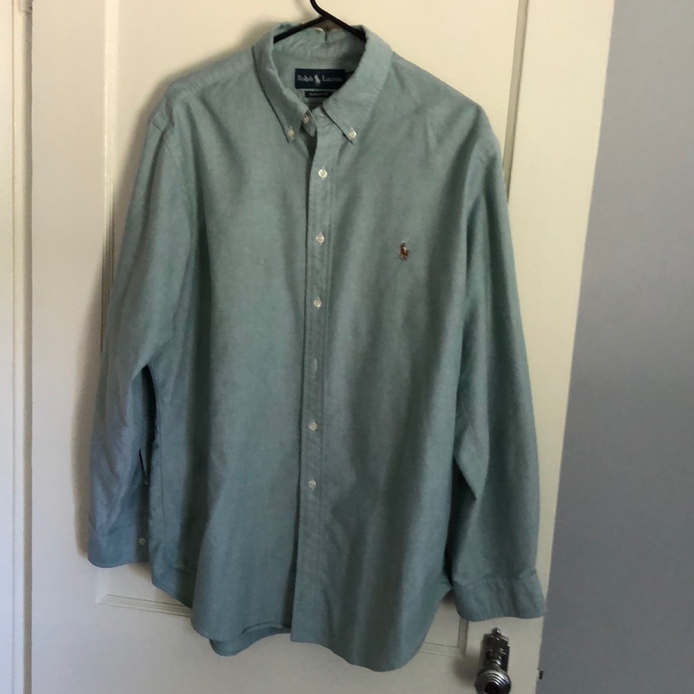 Ralph Lauren Classic Fit Light Green Shirt 17 3435